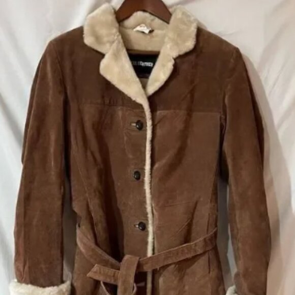 EUC Vintage Yellowstone Real Leather 3 button w/belt Coat dry cleaned Size XXL - Picture 1 of 13